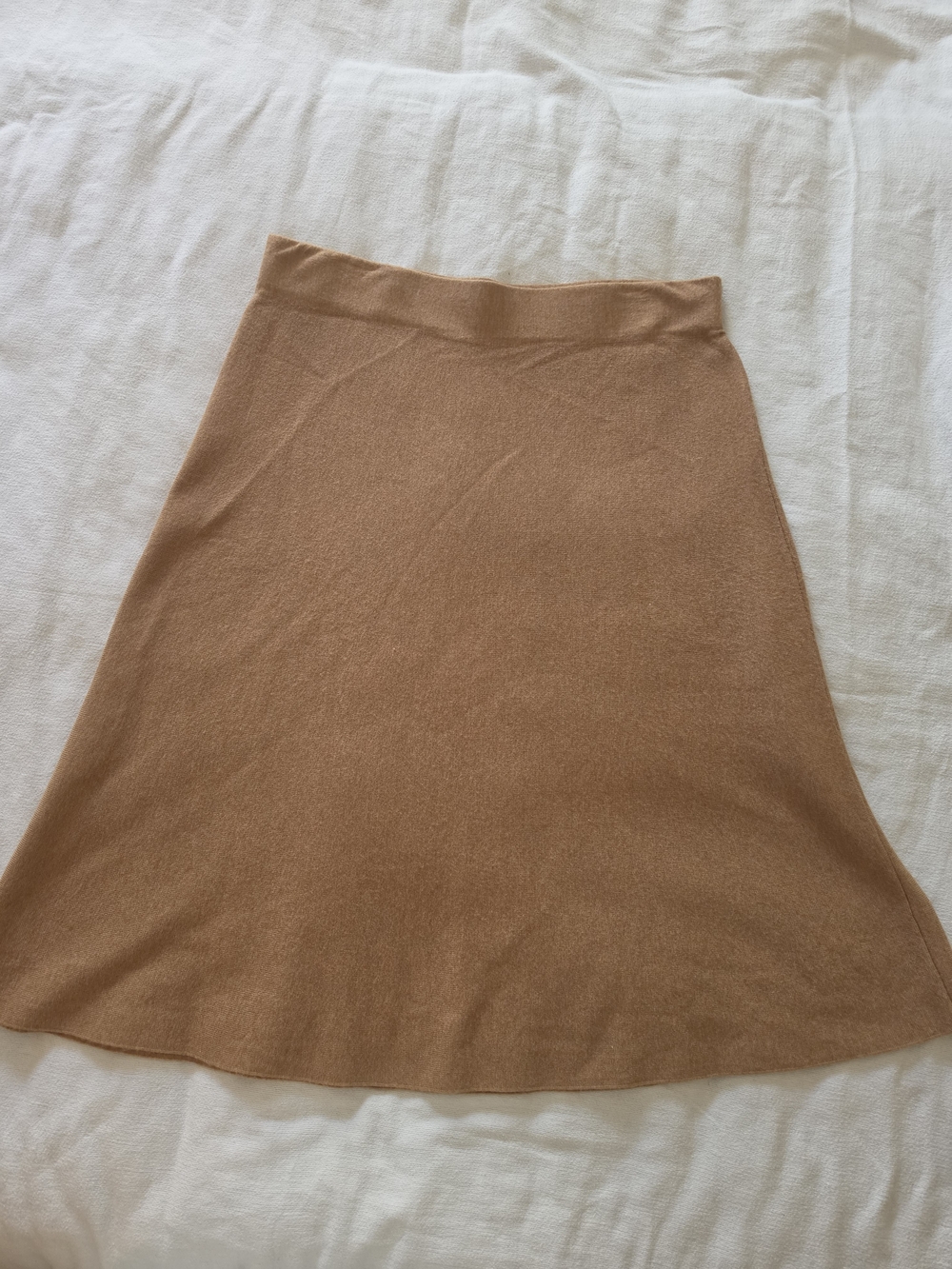 Liz Claiborne Camel A-Line Knit Skirt